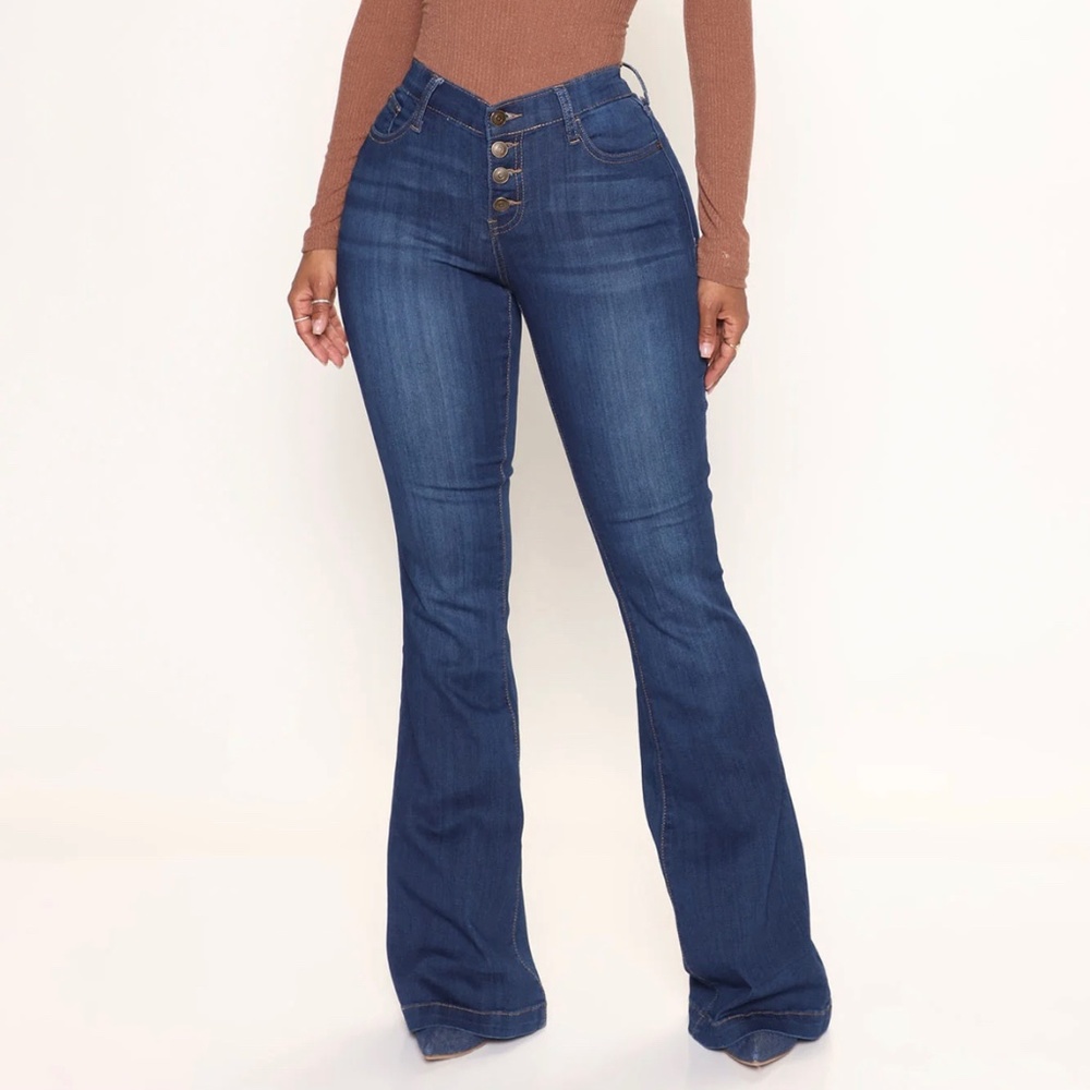 Wash Away Flare Jean in Dark Denim size 9